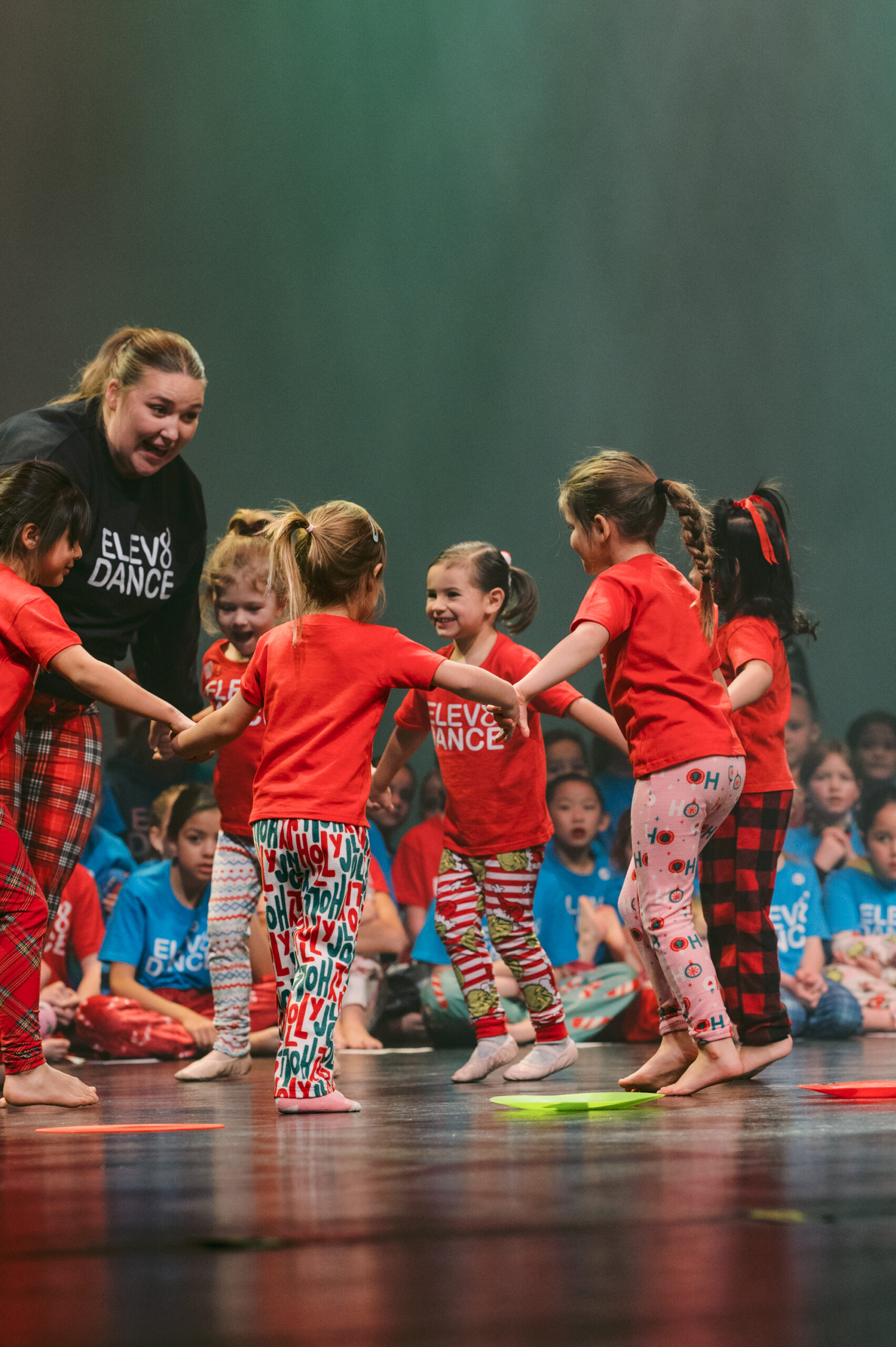 Child attending first dance class