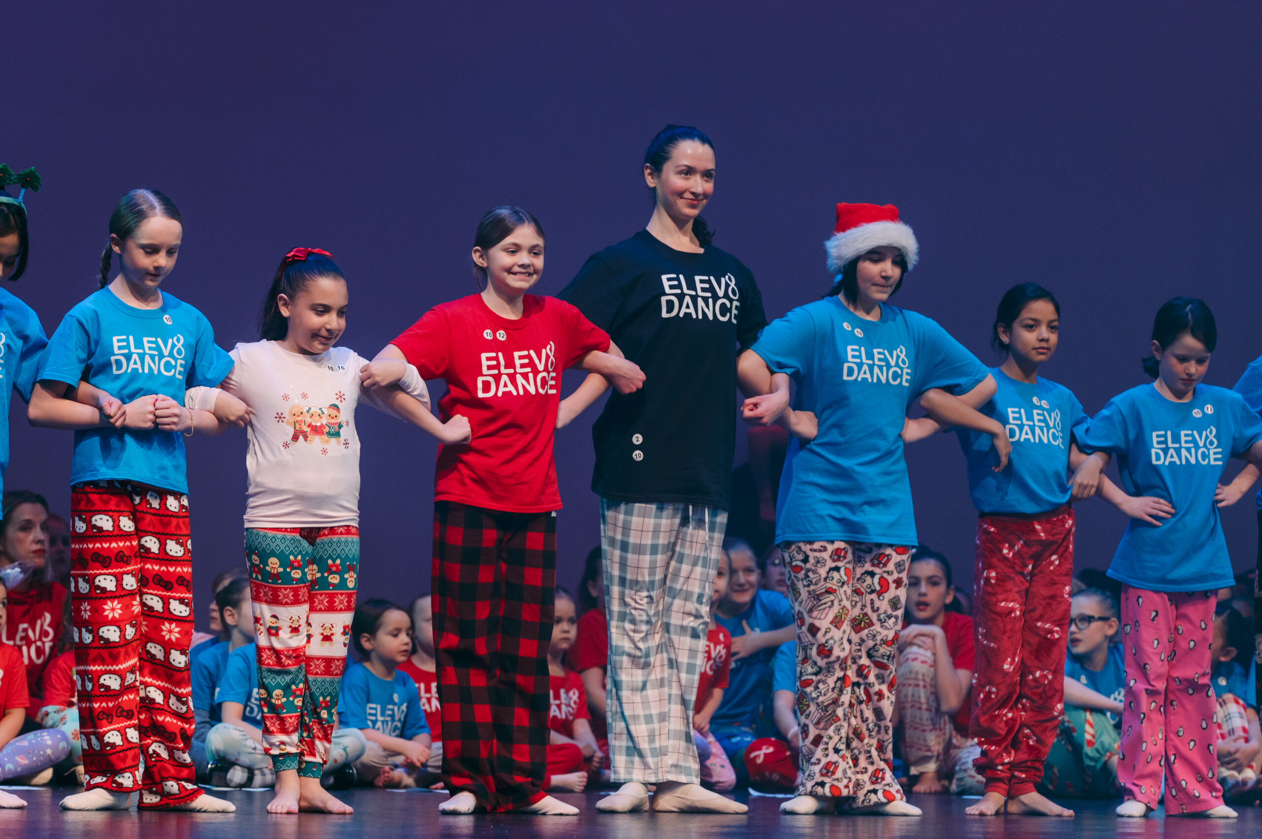 Child adjusting to first dance class